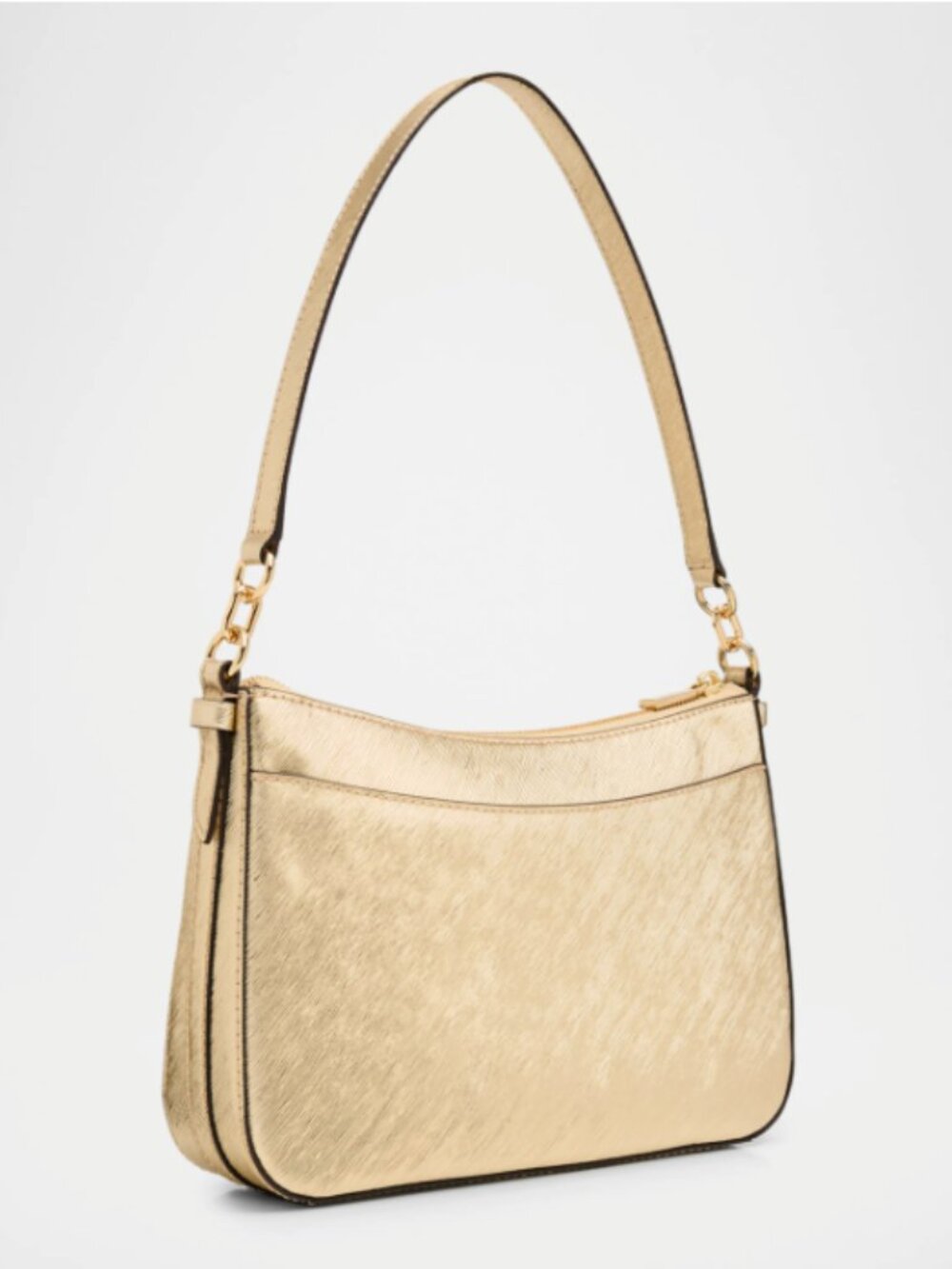 Michael Kors Jet Set Medium Metallic Gold Faux Leather ShoulderCrossbody Bag NWT